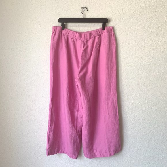 J. JILL Linen Full-Leg Sailor Crops Wide-Leg High-Waist - Picture 4 of 9